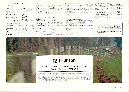 Triumph 2000 UK  (Rückseite)